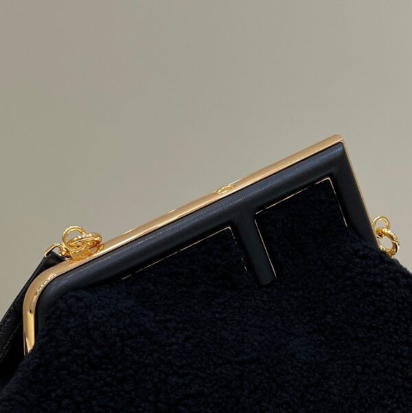 1:1 Replica Fendi First Small Black Mink Bag For Woman 26cm/10in