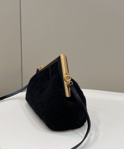 1:1 Replica Fendi First Small Black Mink Bag For Woman 26cm/10in