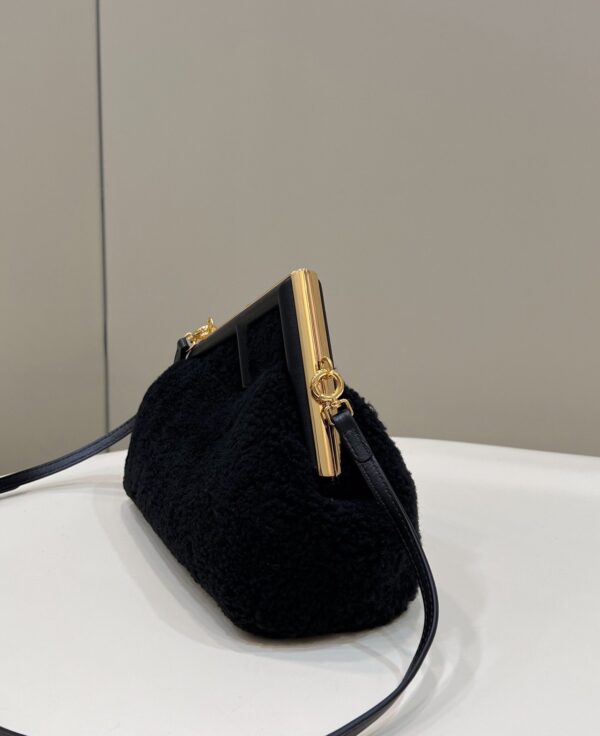 1:1 Replica Fendi First Small Black Mink Bag For Woman 26cm/10in