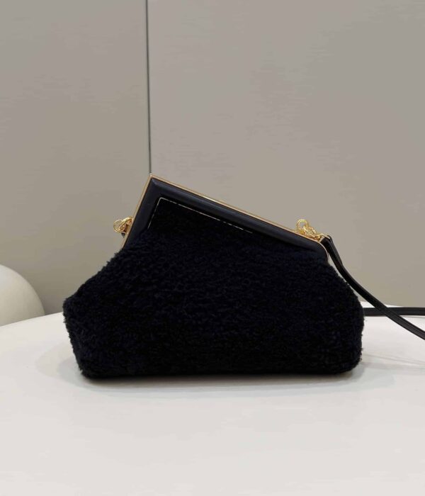 1:1 Replica Fendi First Small Black Mink Bag For Woman 26cm/10in