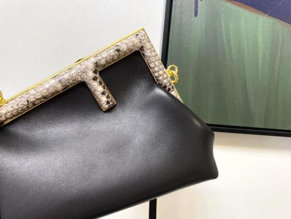 1:1 Replica Fendi First Small Black with python Bag For Woman 26cm/10in 8BP129AGWRF1G5K