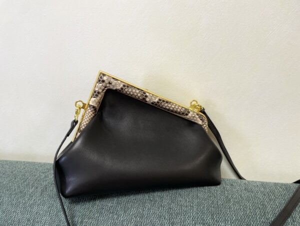 1:1 Replica Fendi First Small Black with python Bag For Woman 26cm/10in 8BP129AGWRF1G5K