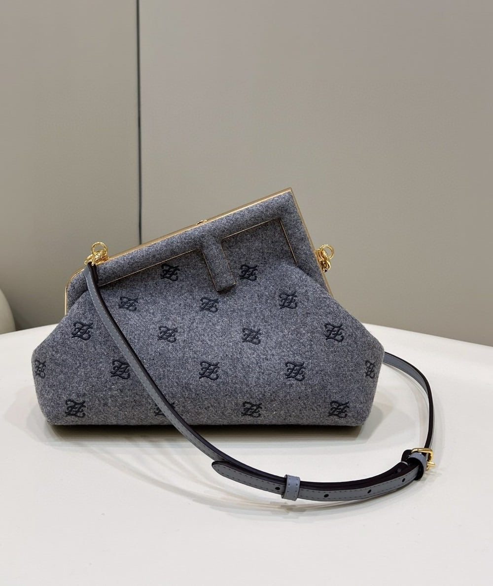 1:1 Replica Fendi First Small Blue Bag For Woman 26cm/10in