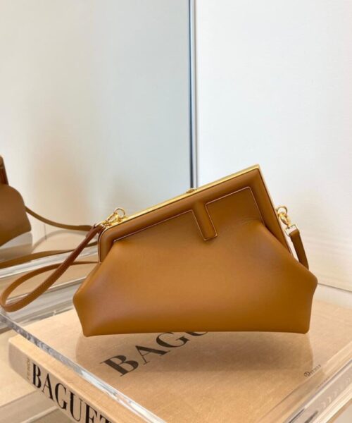 1:1 Replica Fendi First Small Brown For Women, Women's HandBags, Shoulder And Crossbody Bags 10.2in/26cm FF 8BP129ABVEF0NYJ