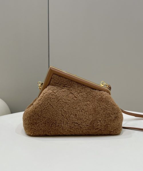 1:1 Replica Fendi First Small Brown Mink Bag For Woman 26cm/10in