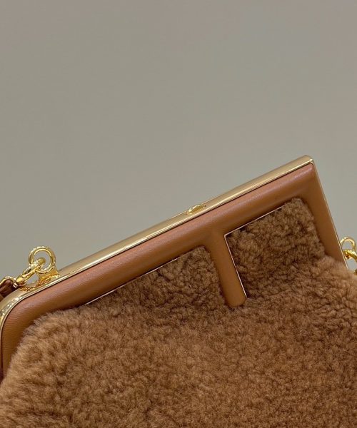 1:1 Replica Fendi First Small Brown Mink Bag For Woman 26cm/10in
