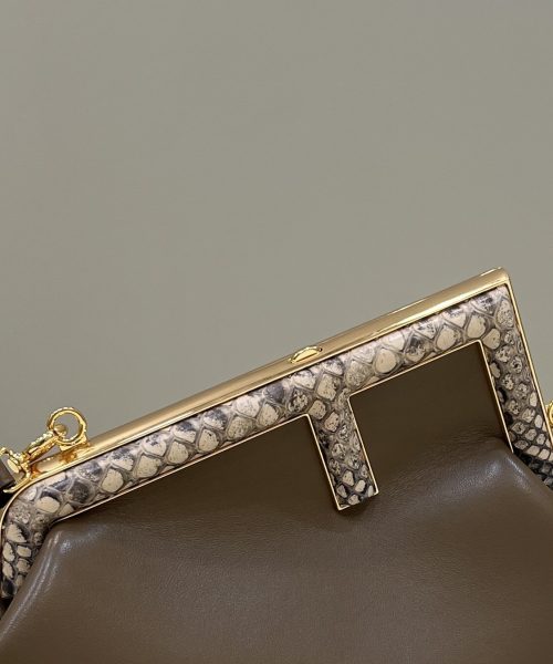 1:1 Replica Fendi First Small Dark Brown For Women, Women's HandBags, Shoulder And Crossbody Bags 10.2in/26cm FF 8BP129