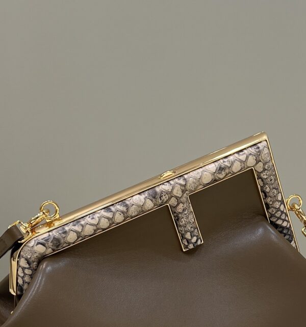 1:1 Replica Fendi First Small Dark Brown For Women, Women's HandBags, Shoulder And Crossbody Bags 10.2in/26cm FF 8BP129