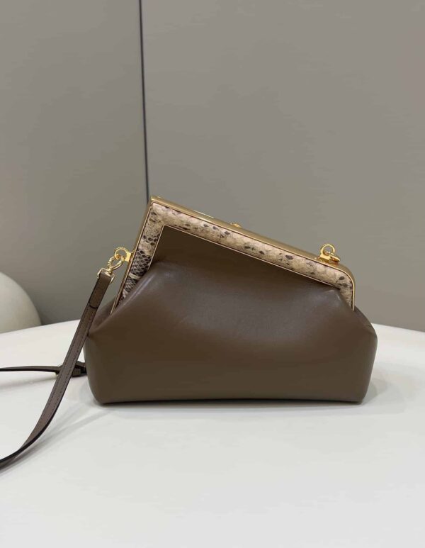 1:1 Replica Fendi First Small Dark Brown For Women, Women's HandBags, Shoulder And Crossbody Bags 10.2in/26cm FF 8BP129