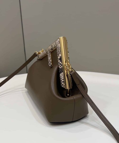 1:1 Replica Fendi First Small Dark Brown For Women, Women's HandBags, Shoulder And Crossbody Bags 10.2in/26cm FF 8BP129