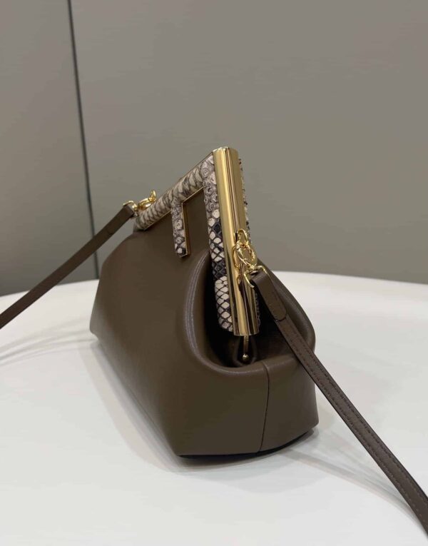 1:1 Replica Fendi First Small Dark Brown For Women, Women's HandBags, Shoulder And Crossbody Bags 10.2in/26cm FF 8BP129