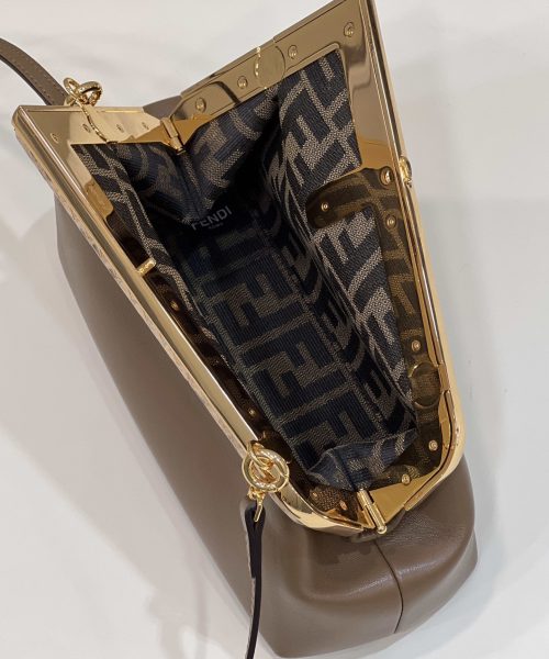 1:1 Replica Fendi First Small Dark Brown For Women, Women's HandBags, Shoulder And Crossbody Bags 10.2in/26cm FF 8BP129