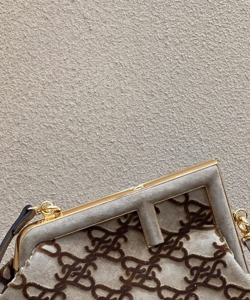 1:1 Replica Fendi First Small Gray Bag For Woman 26cm/10in