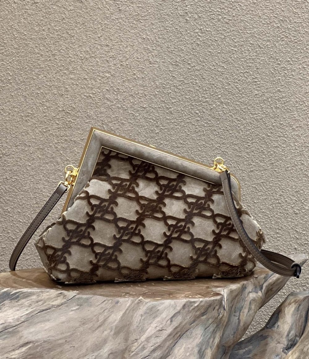 1:1 Replica Fendi First Small Gray Bag For Woman 26cm/10in