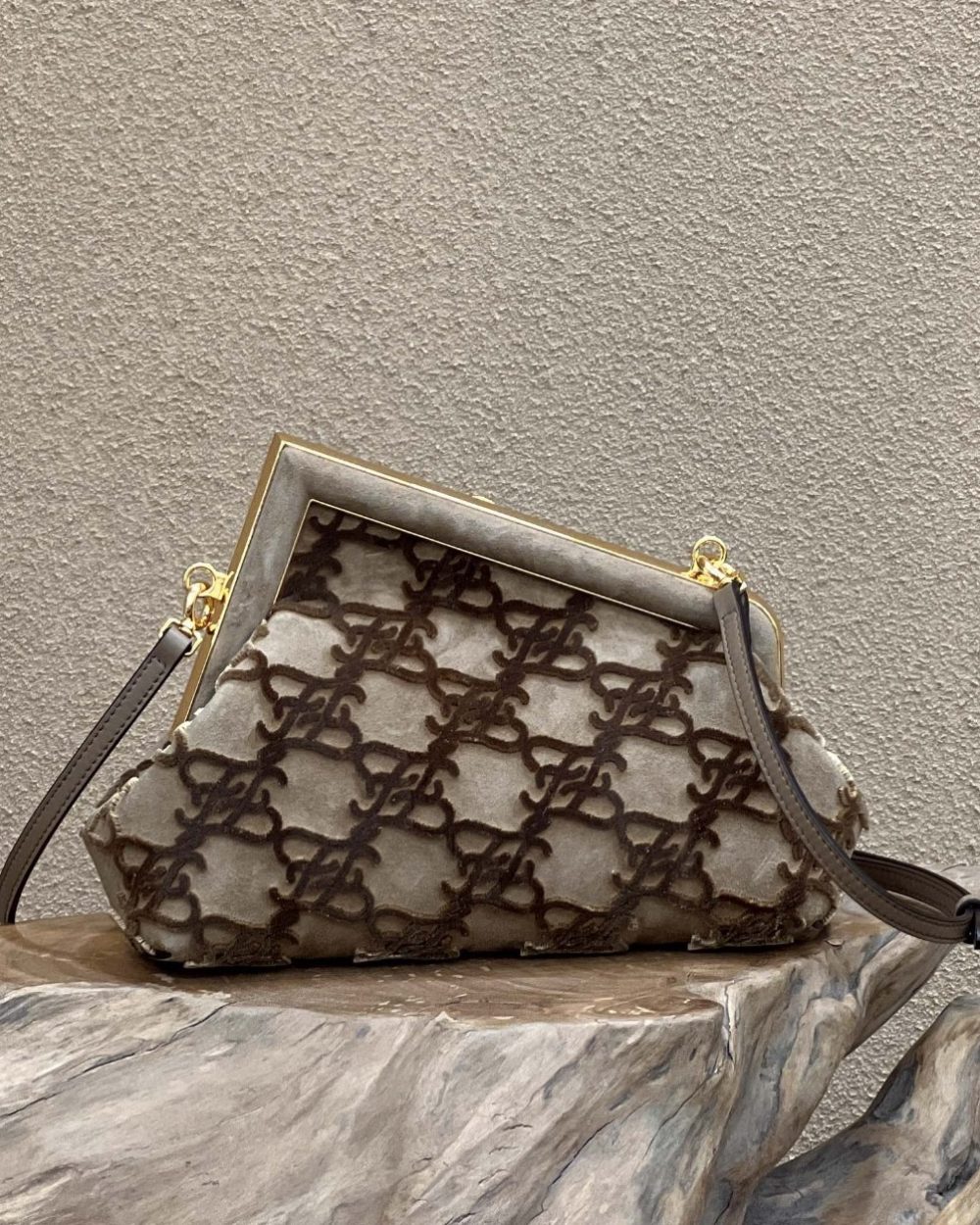 1:1 Replica Fendi First Small Gray Bag For Woman 26cm/10in