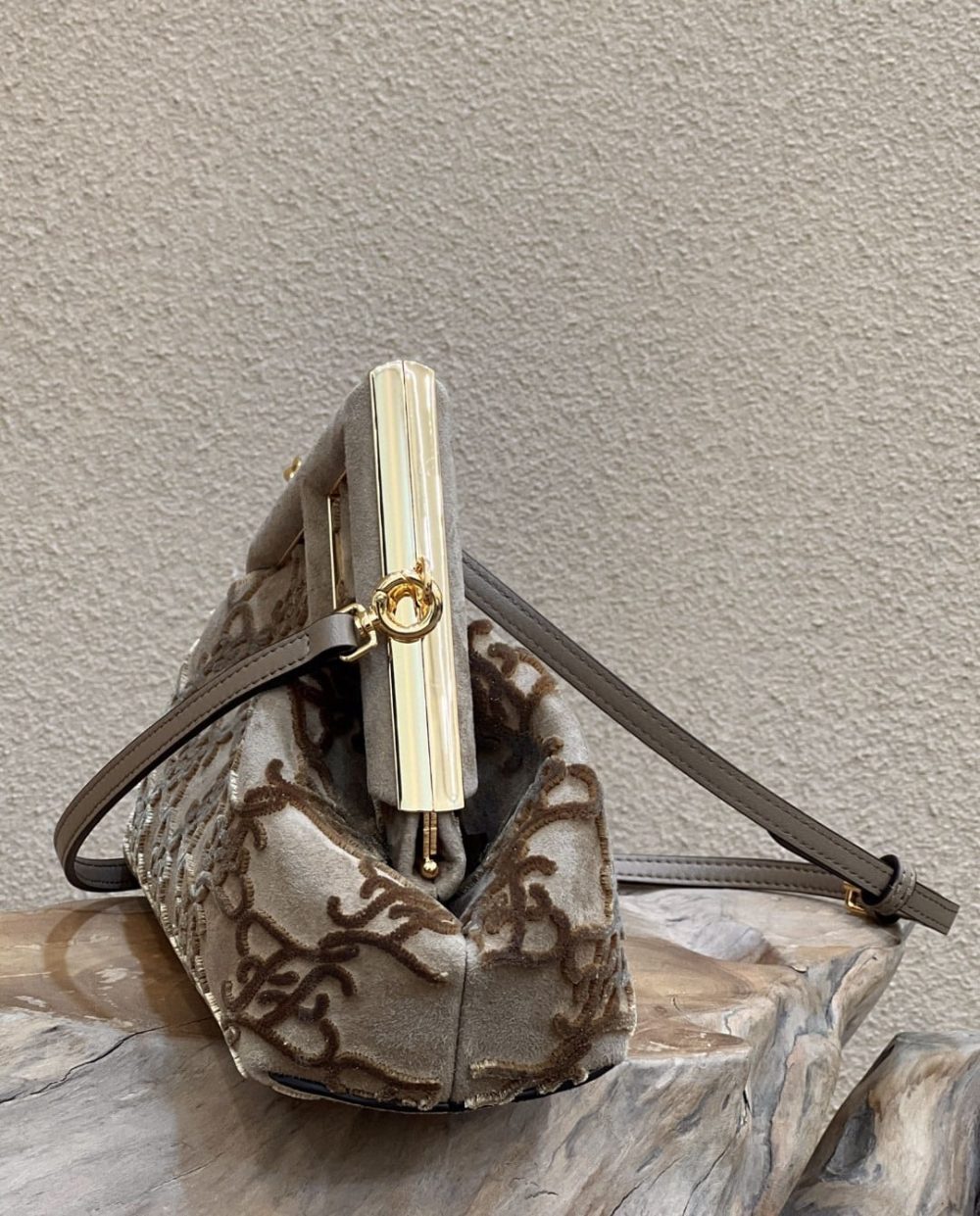 1:1 Replica Fendi First Small Gray Bag For Woman 26cm/10in - Image 5