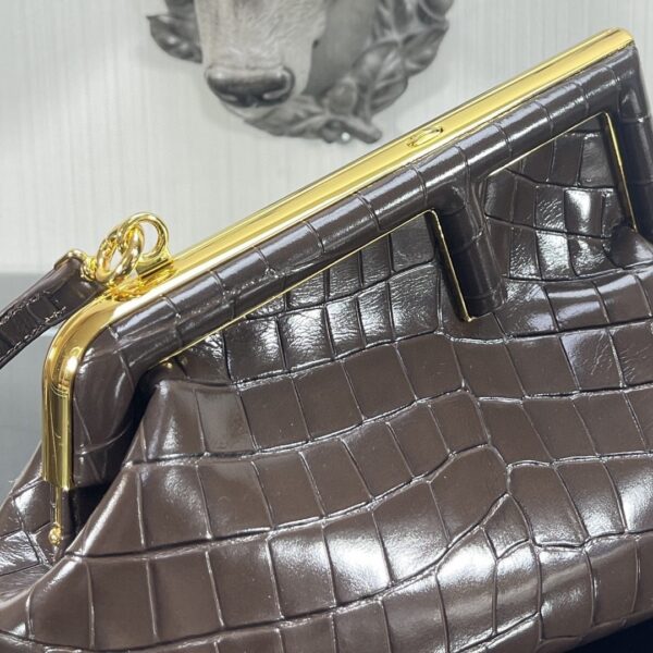 1:1 Replica Fendi First Small Gray Crocodile Bag For Woman 26cm/10in