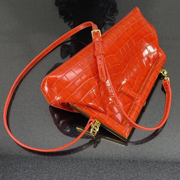 1:1 Replica Fendi First Small Orange Crocodile Bag For Woman 26cm/10in
