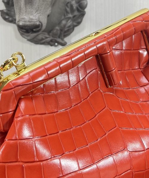 1:1 Replica Fendi First Small Orange Crocodile Bag For Woman 26cm/10in