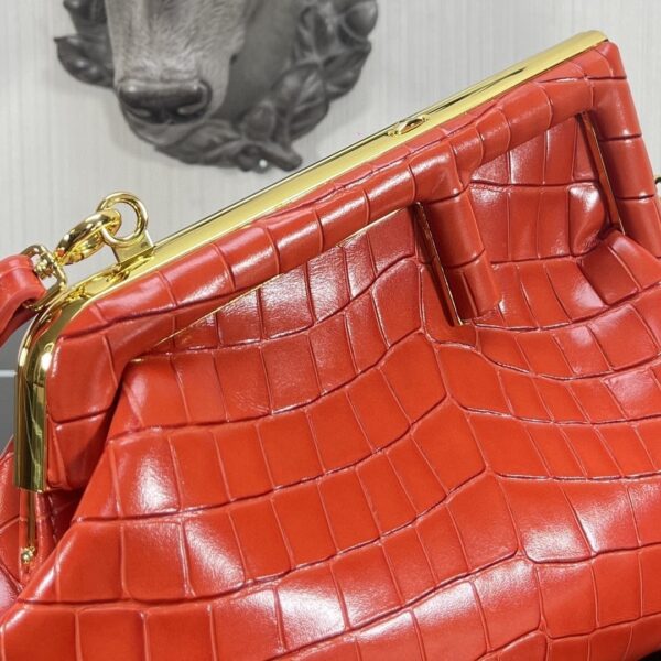 1:1 Replica Fendi First Small Orange Crocodile Bag For Woman 26cm/10in