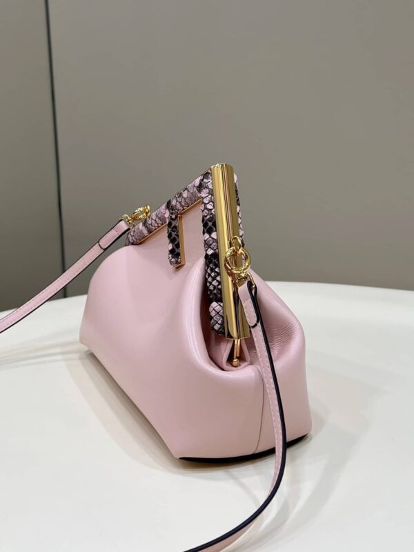 1:1 Replica Fendi First Small Pink and Pink python Bag For Woman 26cm/10in