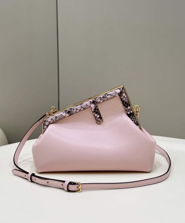 1:1 Replica Fendi First Small Pink and Pink python Bag For Woman 26cm/10in