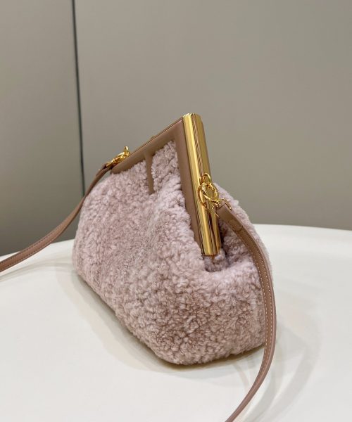 1:1 Replica Fendi First Small Pink Mink Bag For Woman 26cm/10in