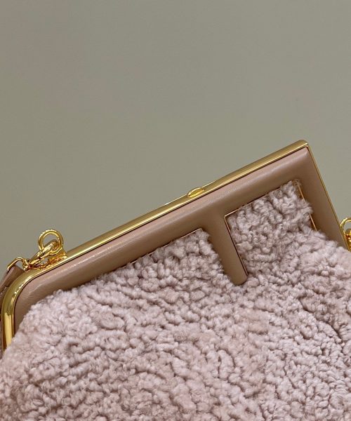 1:1 Replica Fendi First Small Pink Mink Bag For Woman 26cm/10in