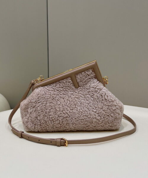 1:1 Replica Fendi First Small Pink Mink Bag For Woman 26cm/10in