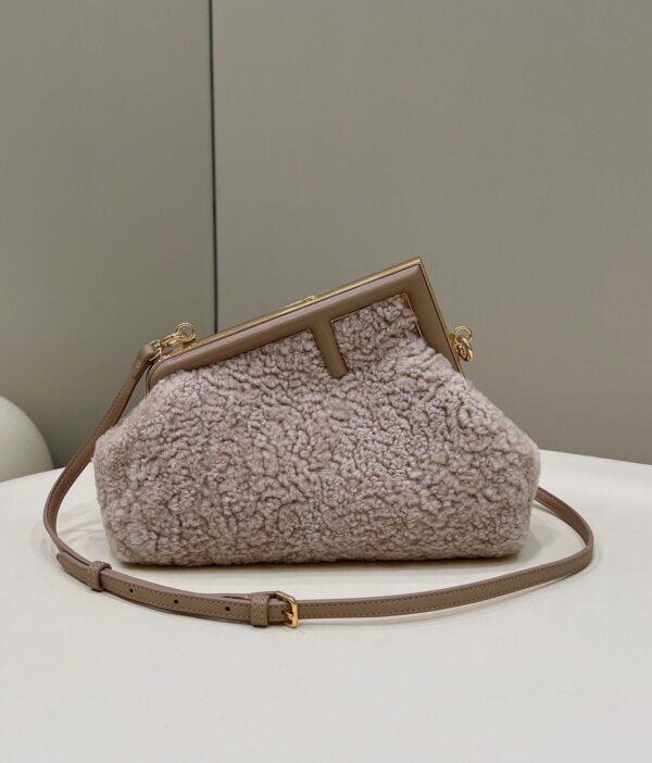 1:1 Replica Fendi First Small Pink Mink Bag For Woman 26cm/10in
