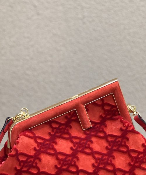 1:1 Replica Fendi First Small Red Bag For Woman 26cm/10in