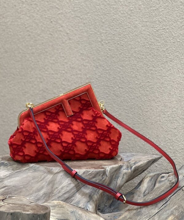 1:1 Replica Fendi First Small Red Bag For Woman 26cm/10in