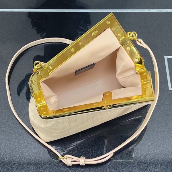 1:1 Replica Fendi First Small White Crocodile Bag For Woman 26cm/10in