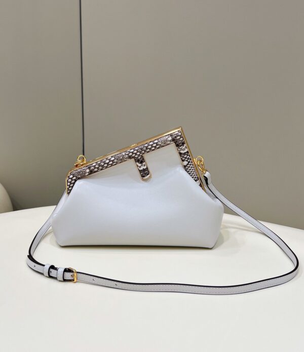 1:1 Replica Fendi First Small White For Women, Women's HandBags, Shoulder And Crossbody Bags 10.2in/26cm FF 8BP129