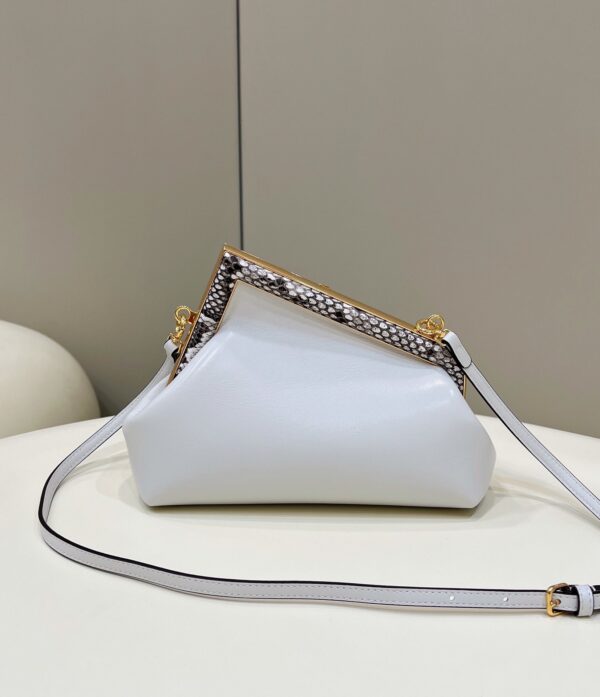 1:1 Replica Fendi First Small White For Women, Women's HandBags, Shoulder And Crossbody Bags 10.2in/26cm FF 8BP129