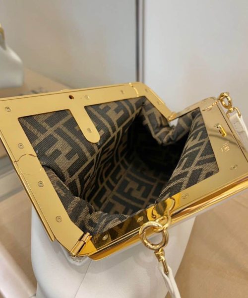 1:1 Replica Fendi First Small White For Women, Women's HandBags, Shoulder And Crossbody Bags 10.2in/26cm FF 8BP129ABVEF1C76