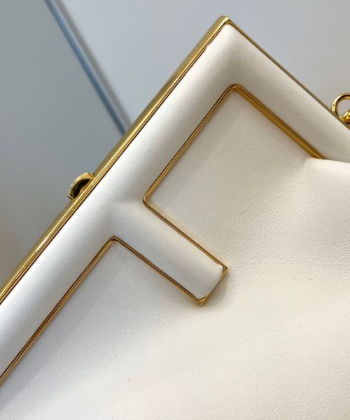 1:1 Replica Fendi First Small White For Women, Women's HandBags, Shoulder And Crossbody Bags 10.2in/26cm FF 8BP129ABVEF1C76