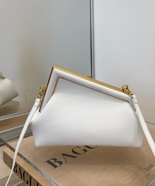 1:1 Replica Fendi First Small White For Women, Women's HandBags, Shoulder And Crossbody Bags 10.2in/26cm FF 8BP129ABVEF1C76