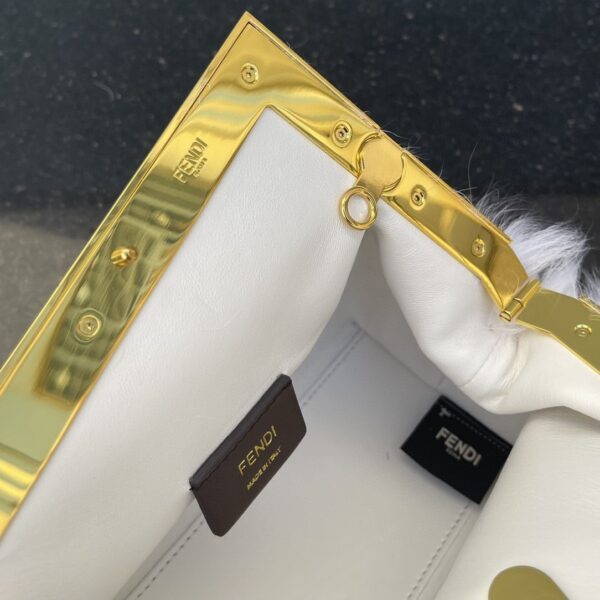 1:1 Replica Fendi First Small White Fox Fur Bag For Woman 26cm/10in