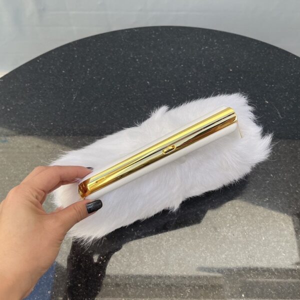 1:1 Replica Fendi First Small White Fox Fur Bag For Woman 26cm/10in