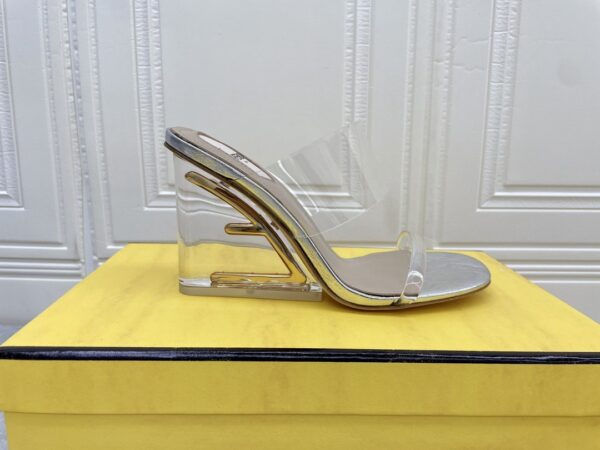 Fendi First White Transparent High-Heeled Sandals For Women