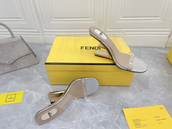 Fendi First White Transparent High-Heeled Sandals For Women