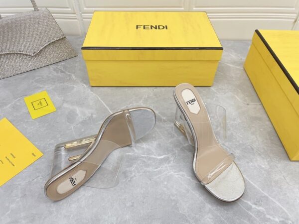Fendi First White Transparent High-Heeled Sandals For Women
