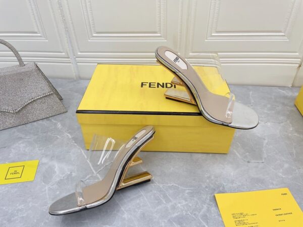 Fendi First White Transparent High-Heeled Sandals For Women