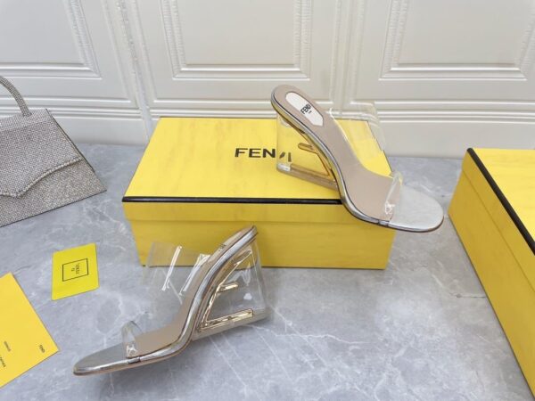 Fendi First White Transparent High-Heeled Sandals For Women