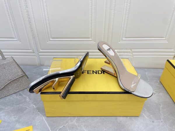 Fendi First White Transparent High-Heeled Sandals For Women