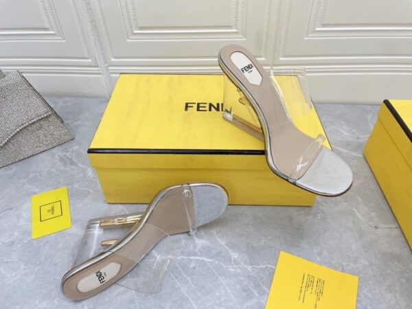 Fendi First White Transparent High-Heeled Sandals For Women