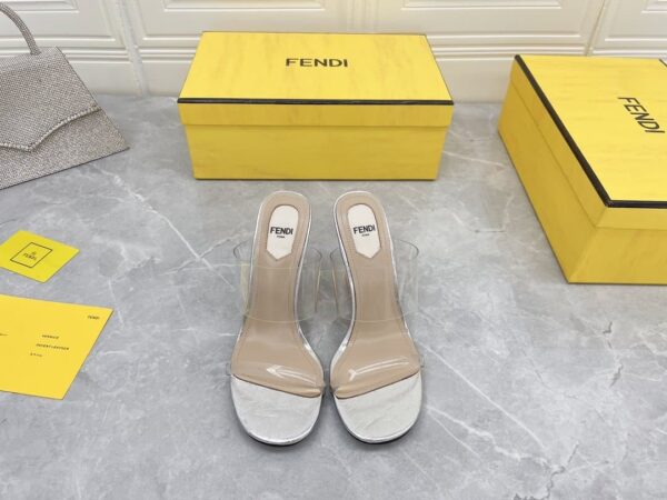 Fendi First White Transparent High-Heeled Sandals For Women