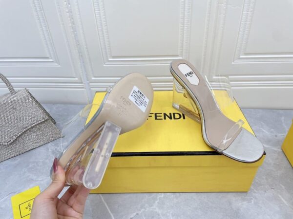 Fendi First White Transparent High-Heeled Sandals For Women
