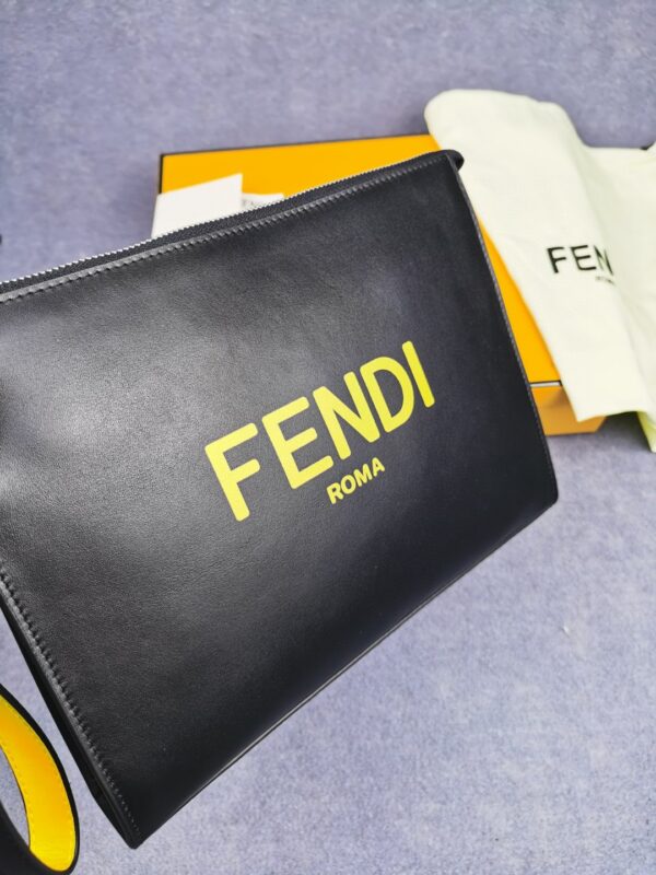 Fendi Flat Pouch Black For Men 27cm/10.5in FF